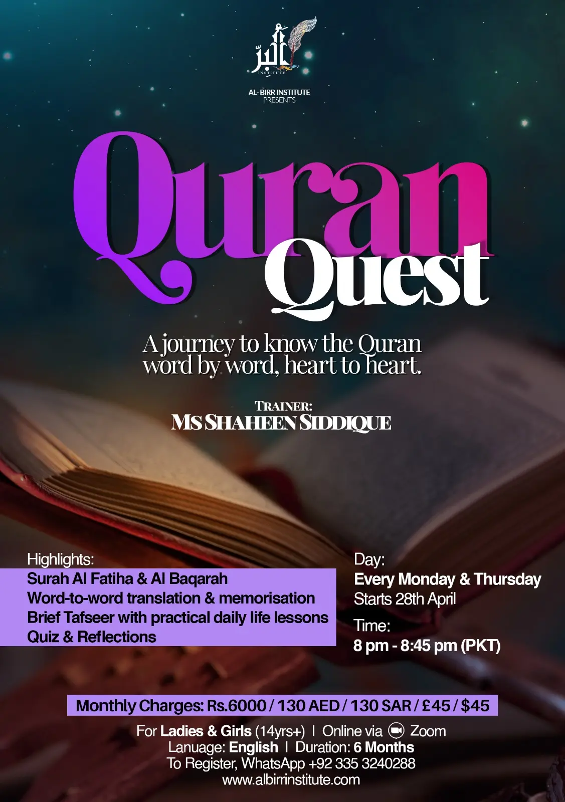 Tafseer & Translation 34 Quran Quest - Tafseer Course A journey to know the Quran—word by word, heart to heart.