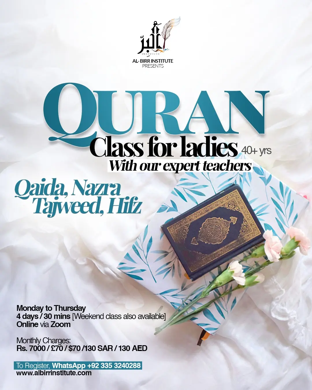 Courses 234 Quran Classes for Women 40+ – Learn from Home