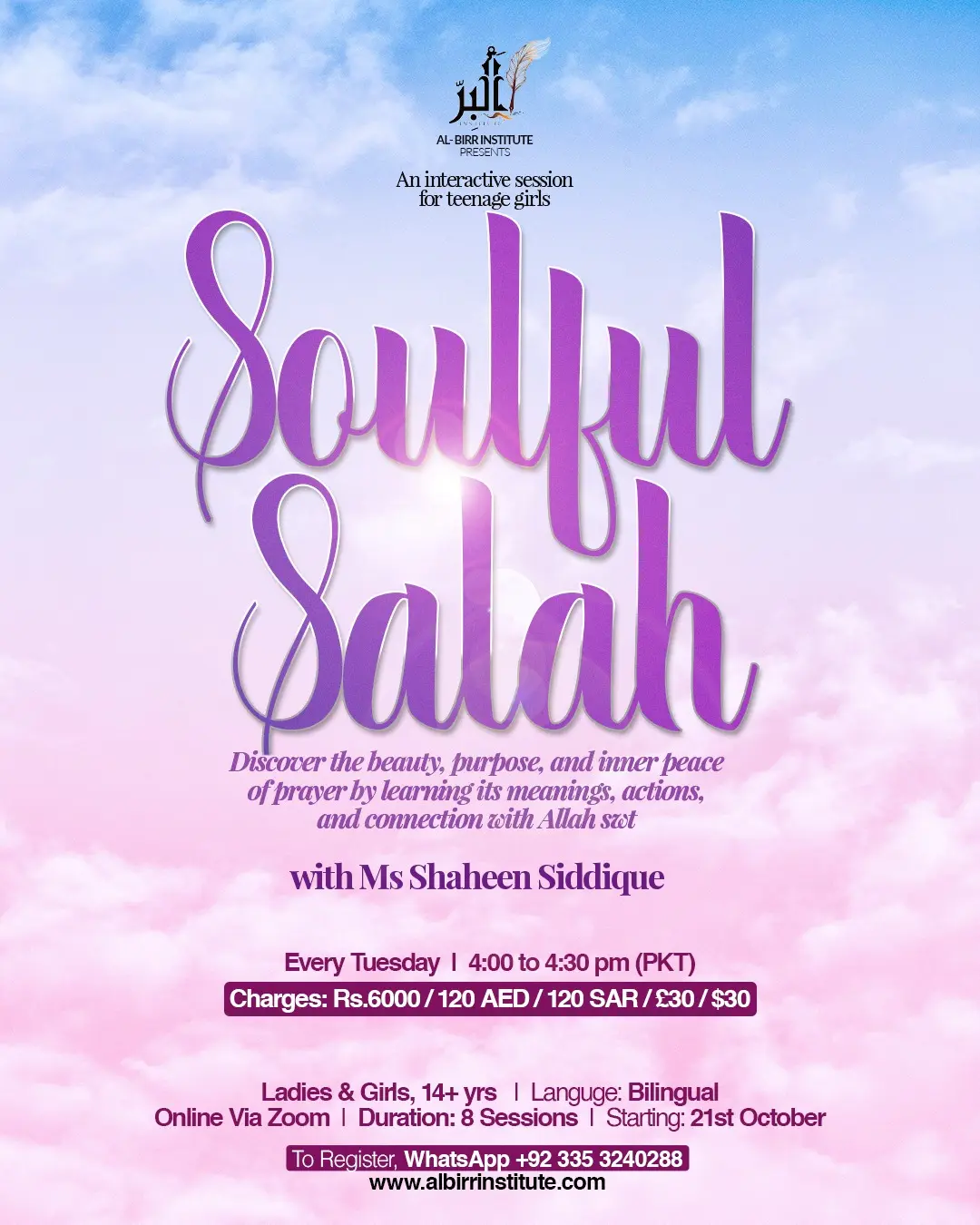 Courses 240 Soulful Salah - Al Birr Institute