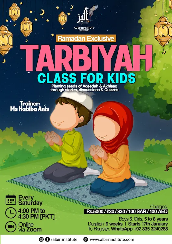 Parenting & Tarbiyah 19 Tarbiyyah Class for Kids - Al Birr Institute