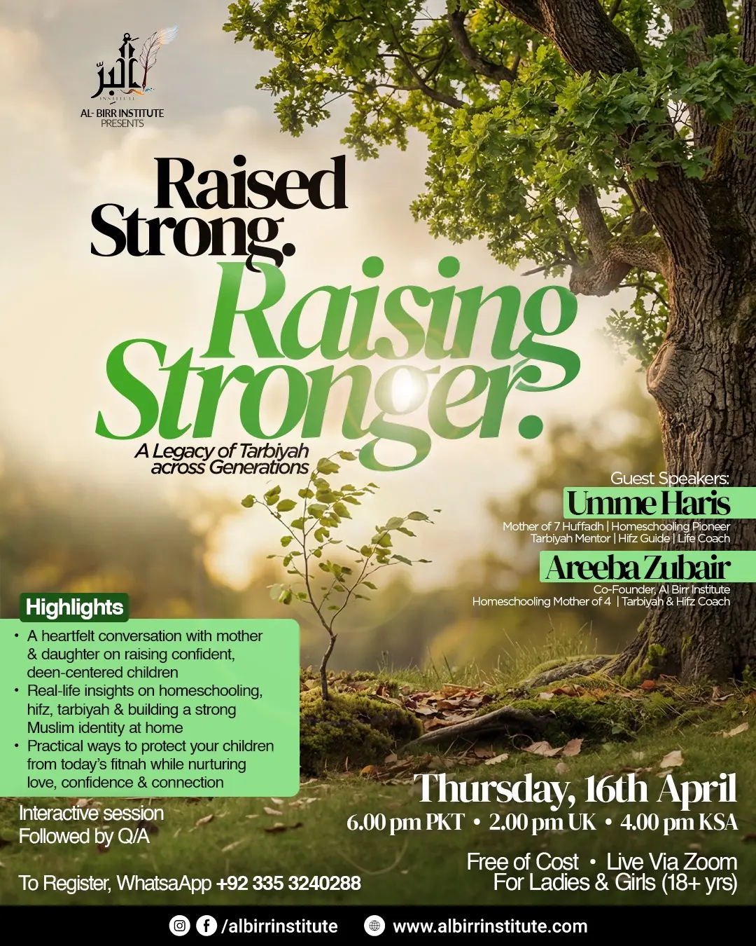 Courses 302 Tarbiyah parenting webinar - Al Birr Institute